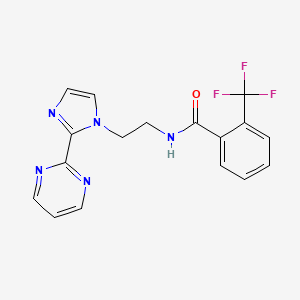 N-(2-(2-(pyrimidin-2-yl)-1H-imidazol-1-yl)ethyl)-2-(trifluoromethyl)benzamide