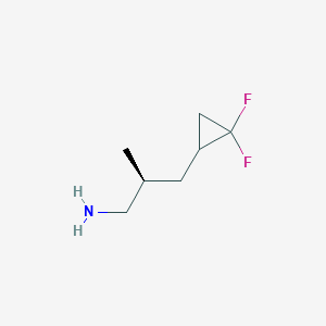 molecular formula C7H13F2N B2839359 (2S)-3-(2,2-Difluorocyclopropyl)-2-methylpropan-1-amine CAS No. 2248214-77-7