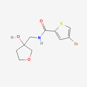 molecular formula C10H12BrNO3S B2839366 4-bromo-N-((3-hydroxytetrahydrofuran-3-yl)methyl)thiophene-2-carboxamide CAS No. 2034605-09-7