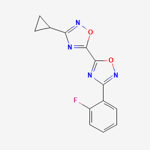 3-Cyclopropyl-3'-(2-fluorophenyl)-5,5'-bi-1,2,4-oxadiazole