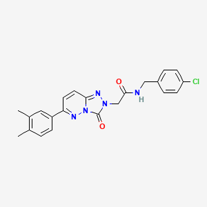 molecular formula C22H20ClN5O2 B2839384 N-(4-chlorobenzyl)-2-(6-(3,4-dimethylphenyl)-3-oxo-[1,2,4]triazolo[4,3-b]pyridazin-2(3H)-yl)acetamide CAS No. 1251637-93-0