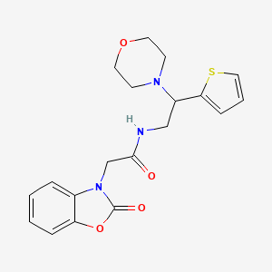 N-(2-morpholino-2-(thiophen-2-yl)ethyl)-2-(2-oxobenzo[d]oxazol-3(2H)-yl)acetamide
