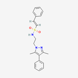 (E)-N-(2-(3,5-dimethyl-4-phenyl-1H-pyrazol-1-yl)ethyl)-2-phenylethenesulfonamide