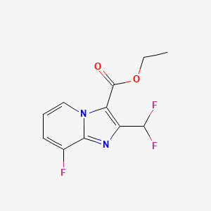 Ethyl 2-(difluoromethyl)-8-fluoroimidazo[1,2-a]pyridine-3-carboxylate