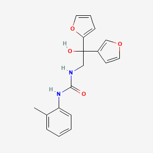 molecular formula C18H18N2O4 B2839396 1-(2-(呋喃-2-基)-2-(呋喃-3-基)-2-羟乙基)-3-(邻甲苯基)脲 CAS No. 2034622-18-7
