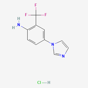 4-Imidazol-1-yl-2-(trifluoromethyl)aniline;hydrochloride