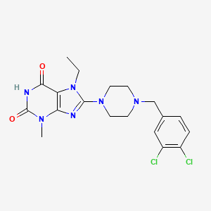 8-(4-(3,4-dichlorobenzyl)piperazin-1-yl)-7-ethyl-3-methyl-1H-purine-2,6(3H,7H)-dione