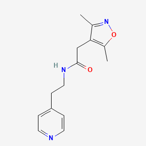 molecular formula C14H17N3O2 B2839403 2-(3,5-二甲基异噁唑-4-基)-N-(2-(吡啶-4-基)乙基)乙酰胺 CAS No. 1235277-62-9