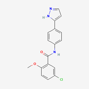 N-(4-(1H-pyrazol-3-yl)phenyl)-5-chloro-2-methoxybenzamide