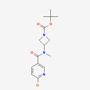 molecular formula C15H20BrN3O3 B2839414 Tert-butyl 3-[(6-bromopyridine-3-carbonyl)-methylamino]azetidine-1-carboxylate CAS No. 2402831-07-4