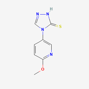 molecular formula C8H8N4OS B2839416 4-(6-methoxypyridin-3-yl)-4H-1,2,4-triazole-3-thiol CAS No. 1038337-28-8