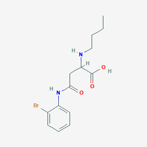 molecular formula C14H19BrN2O3 B2839418 4-((2-溴苯基)氨基)-2-(丁基氨基)-4-氧代丁酸 CAS No. 1047679-71-9