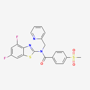 N-(4,6-difluorobenzo[d]thiazol-2-yl)-4-(methylsulfonyl)-N-(pyridin-2-ylmethyl)benzamide