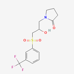 1-(2-Hydroxy-3-{[3-(trifluoromethyl)phenyl]sulfonyl}propyl)-2-pyrrolidinone