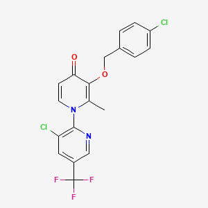 3-((4-Chlorobenzyl)oxy)-1-(3-chloro-5-(trifluoromethyl)-2-pyridinyl)-2-methyl-4(1H)-pyridinone