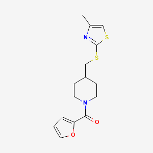 Furan-2-yl(4-(((4-methylthiazol-2-yl)thio)methyl)piperidin-1-yl)methanone
