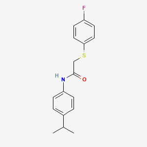 2-(4-fluorophenylthio)-N-[4-(methylethyl)phenyl]acetamide