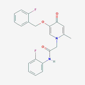 2-(5-((2-fluorobenzyl)oxy)-2-methyl-4-oxopyridin-1(4H)-yl)-N-(2-fluorophenyl)acetamide