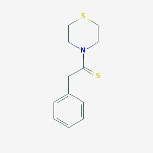 molecular formula C12H15NS2 B2839455 2-Phenyl-1-thiomorpholin-4-ylethanethione CAS No. 1519064-62-0
