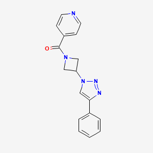 4-[3-(4-phenyl-1H-1,2,3-triazol-1-yl)azetidine-1-carbonyl]pyridine