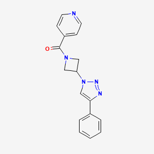 molecular formula C17H15N5O B2839457 4-[3-(4-苯基-1H-1,2,3-三唑-1-基)氮杂环丁烷-1-羰基]吡啶 CAS No. 1797243-43-6