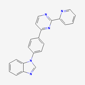 1-{4-[2-(2-pyridinyl)-4-pyrimidinyl]phenyl}-1H-1,3-benzimidazole