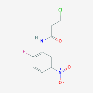 molecular formula C9H8ClFN2O3 B2839471 3-chloro-N-(2-fluoro-5-nitrophenyl)propanamide CAS No. 710295-56-0