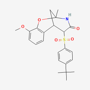 12-(4-Tert-butylbenzenesulfonyl)-6-methoxy-9-methyl-8-oxa-10-azatricyclo[7.3.1.0^{2,7}]trideca-2,4,6-trien-11-one