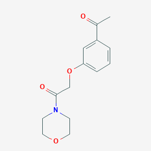 molecular formula C14H17NO4 B2839476 1-[3-(2-Morpholin-4-yl-2-oxoethoxy)phenyl]ethanone CAS No. 312535-87-8