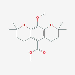 methyl 10-methoxy-2,2,8,8-tetramethyl-3,4,7,8-tetrahydro-2H,6H-pyrano[3,2-g]chromene-5-carboxylate