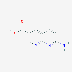 molecular formula C10H9N3O2 B2839484 Methyl 7-amino-1,8-naphthyridine-3-carboxylate CAS No. 2344679-14-5