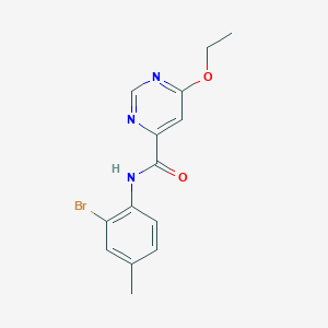 molecular formula C14H14BrN3O2 B2839490 N-(2-bromo-4-methylphenyl)-6-ethoxypyrimidine-4-carboxamide CAS No. 2034580-78-2