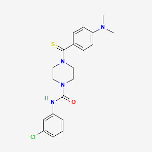 molecular formula C20H23ClN4OS B2839492 N-(3-chlorophenyl)-4-(4-(dimethylamino)phenylcarbonothioyl)piperazine-1-carboxamide CAS No. 899726-23-9