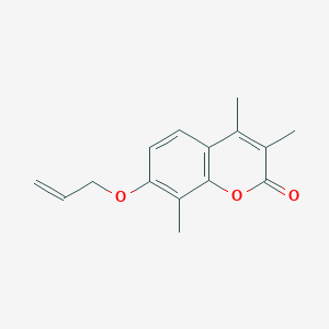 molecular formula C15H16O3 B283950 7-(allyloxy)-3,4,8-trimethyl-2H-chromen-2-one 