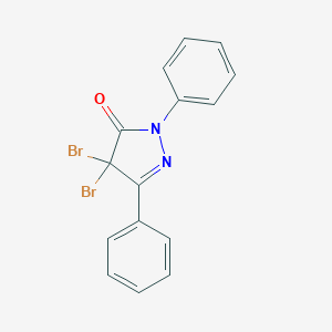 molecular formula C15H10Br2N2O B283951 1,3-Diphenyl-4,4-dibromo-2-pyrazoline-5-one 