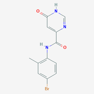 molecular formula C12H10BrN3O2 B2839514 N-(4-溴-2-甲基苯基)-6-羟基嘧啶-4-甲酰胺 CAS No. 2034447-47-5