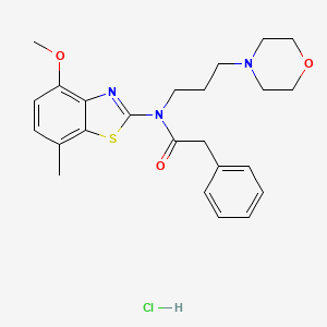 N-(4-methoxy-7-methylbenzo[d]thiazol-2-yl)-N-(3-morpholinopropyl)-2-phenylacetamide hydrochloride