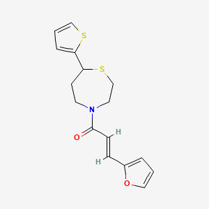 (E)-3-(furan-2-yl)-1-(7-(thiophen-2-yl)-1,4-thiazepan-4-yl)prop-2-en-1-one