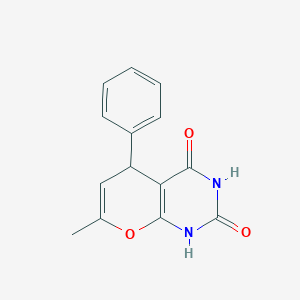 molecular formula C14H12N2O3 B283953 7-methyl-5-phenyl-1,5-dihydro-2H-pyrano[2,3-d]pyrimidine-2,4(3H)-dione 