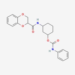 3-(2,3-Dihydrobenzo[b][1,4]dioxine-2-carboxamido)cyclohexyl phenylcarbamate