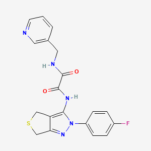 N'-[2-(4-fluorophenyl)-4,6-dihydrothieno[3,4-c]pyrazol-3-yl]-N-(pyridin-3-ylmethyl)oxamide
