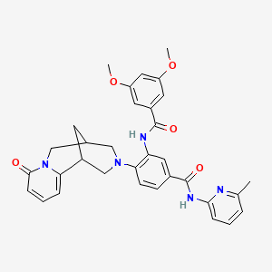 3-(3,5-dimethoxybenzamido)-N-(6-methylpyridin-2-yl)-4-(8-oxo-5,6-dihydro-1H-1,5-methanopyrido[1,2-a][1,5]diazocin-3(2H,4H,8H)-yl)benzamide