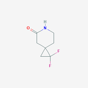 molecular formula C7H9F2NO B2839546 1,1-二氟-6-氮杂螺[2.5]辛烷-5-酮 CAS No. 2225146-76-7