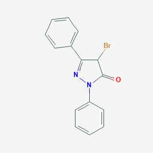 molecular formula C15H11BrN2O B283955 4-bromo-2,5-diphenyl-2,4-dihydro-3H-pyrazol-3-one 