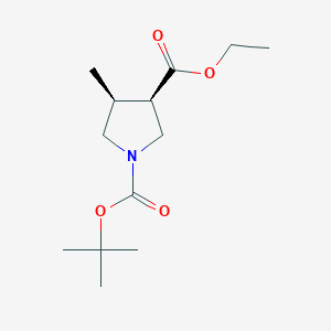 molecular formula C13H23NO4 B2839552 (3R,4S)-rel-1-tert-Butyl 3-ethyl 4-methylpyrrolidine-1,3-dicarboxylate CAS No. 1788044-03-0