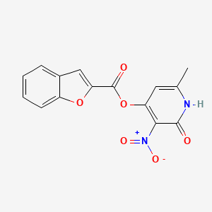 6-Methyl-3-nitro-2-oxo-1,2-dihydropyridin-4-yl benzofuran-2-carboxylate