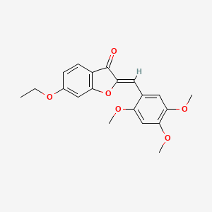 molecular formula C20H20O6 B2839568 (Z)-6-乙氧基-2-(2,4,5-三甲氧基苯甲亚甲基)苯并呋喃-3(2H)-酮 CAS No. 620546-98-7