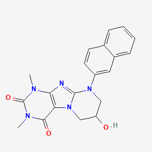 7-hydroxy-1,3-dimethyl-9-naphthalen-2-yl-7,8-dihydro-6H-purino[7,8-a]pyrimidine-2,4-dione