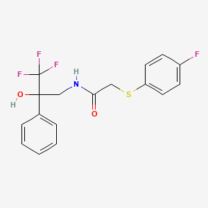 2-((4-fluorophenyl)thio)-N-(3,3,3-trifluoro-2-hydroxy-2-phenylpropyl)acetamide