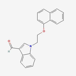 molecular formula C21H17NO2 B2839579 1-[2-(萘-1-基氧基)乙基]-1H-吲哚-3-甲醛 CAS No. 862652-44-6